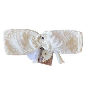 Monday Swimwear Costa Rica Top — Ivory Crinkle